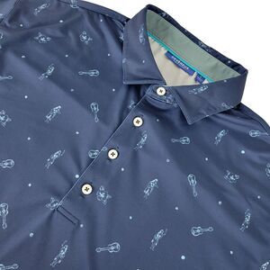 Devereux Golf Polo Shirt Mens Large Hawaiian Hula Girl Aloha DVRX Performance